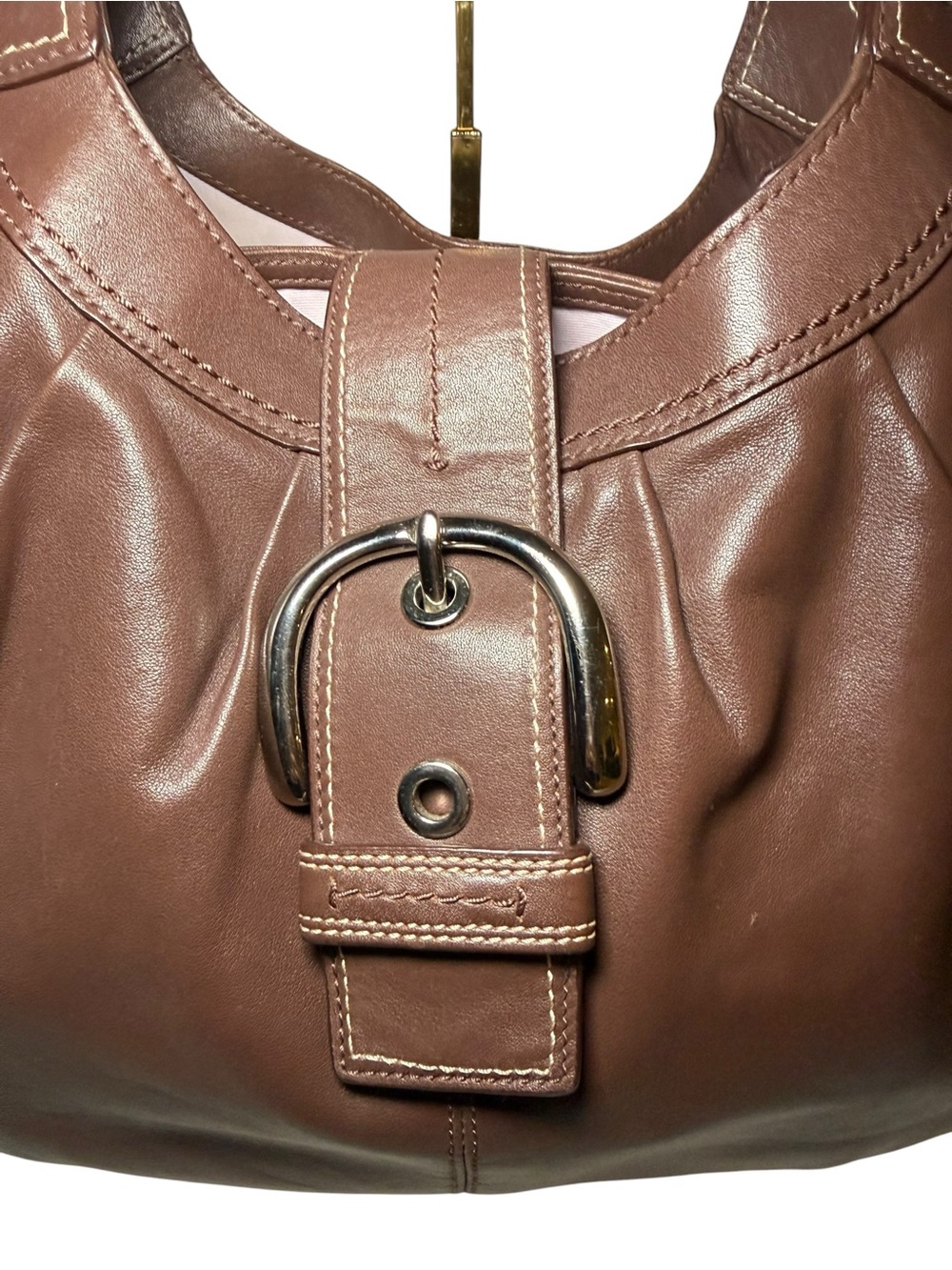 Vintage Coach Soho Lynn Leather Hobo Bag - Picture 7 of 16